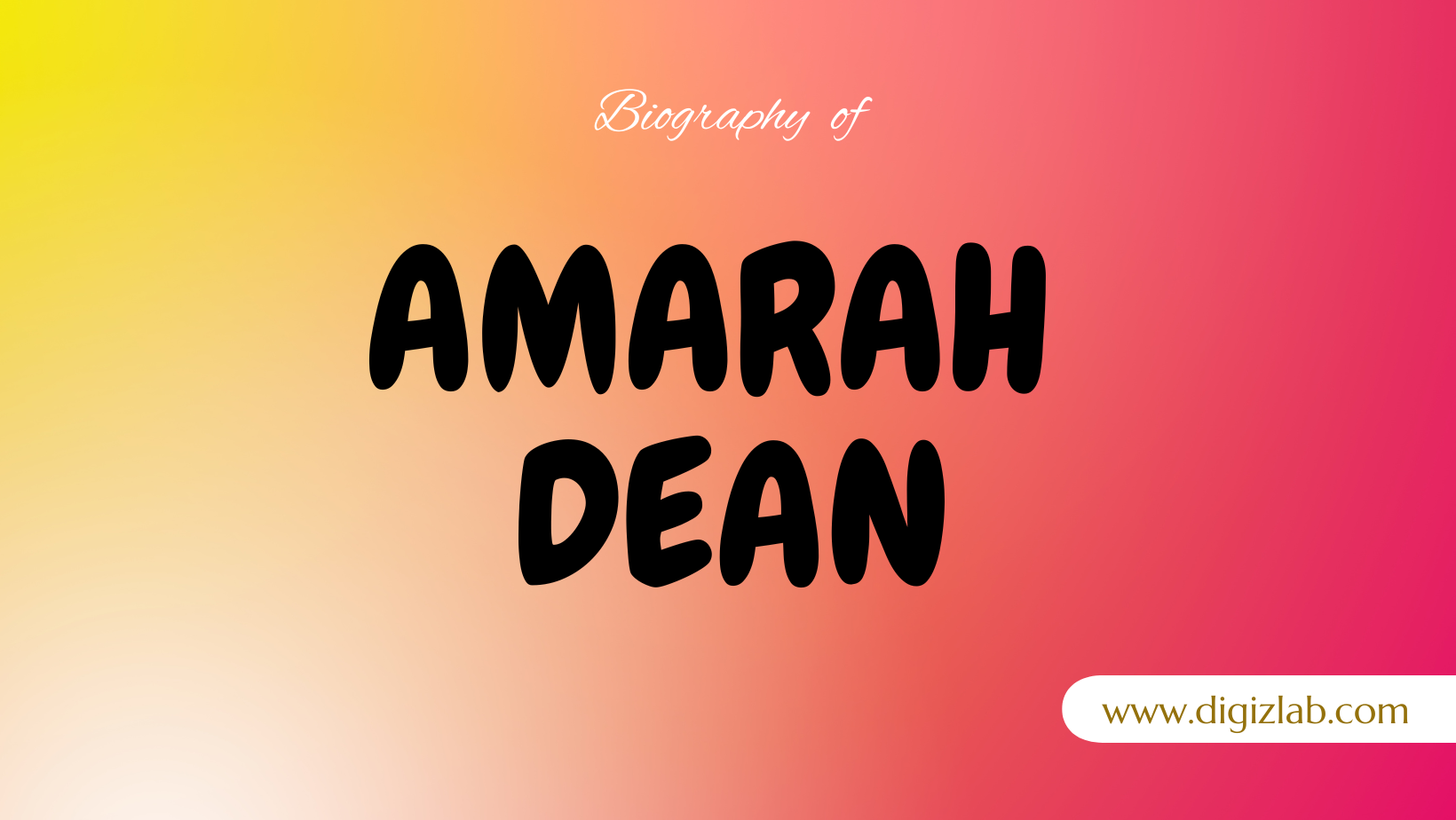 Amarah Dean Net Worth