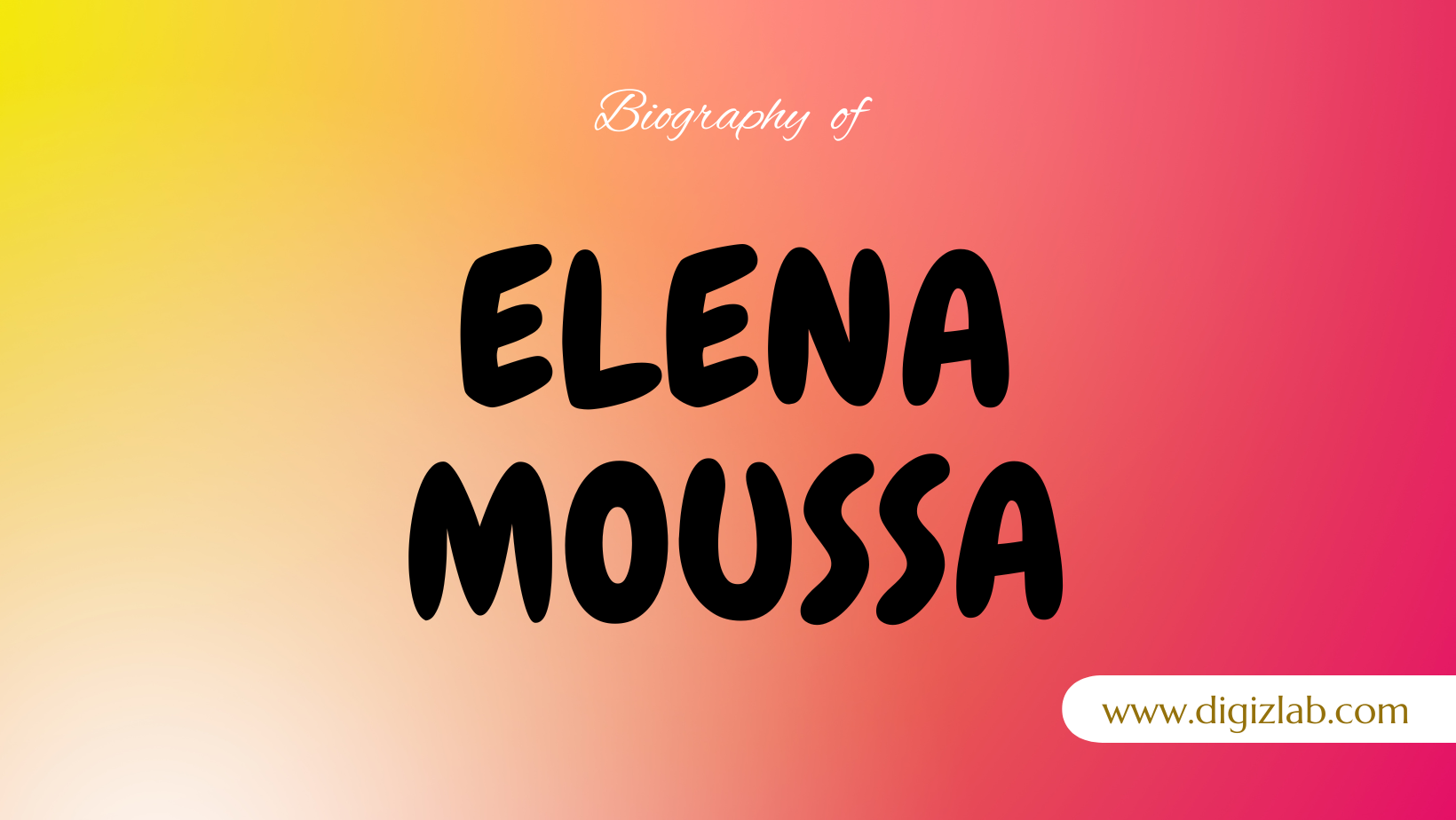 Elena Moussa Net Worth, Wife, Age, Height, Weight, Wiki