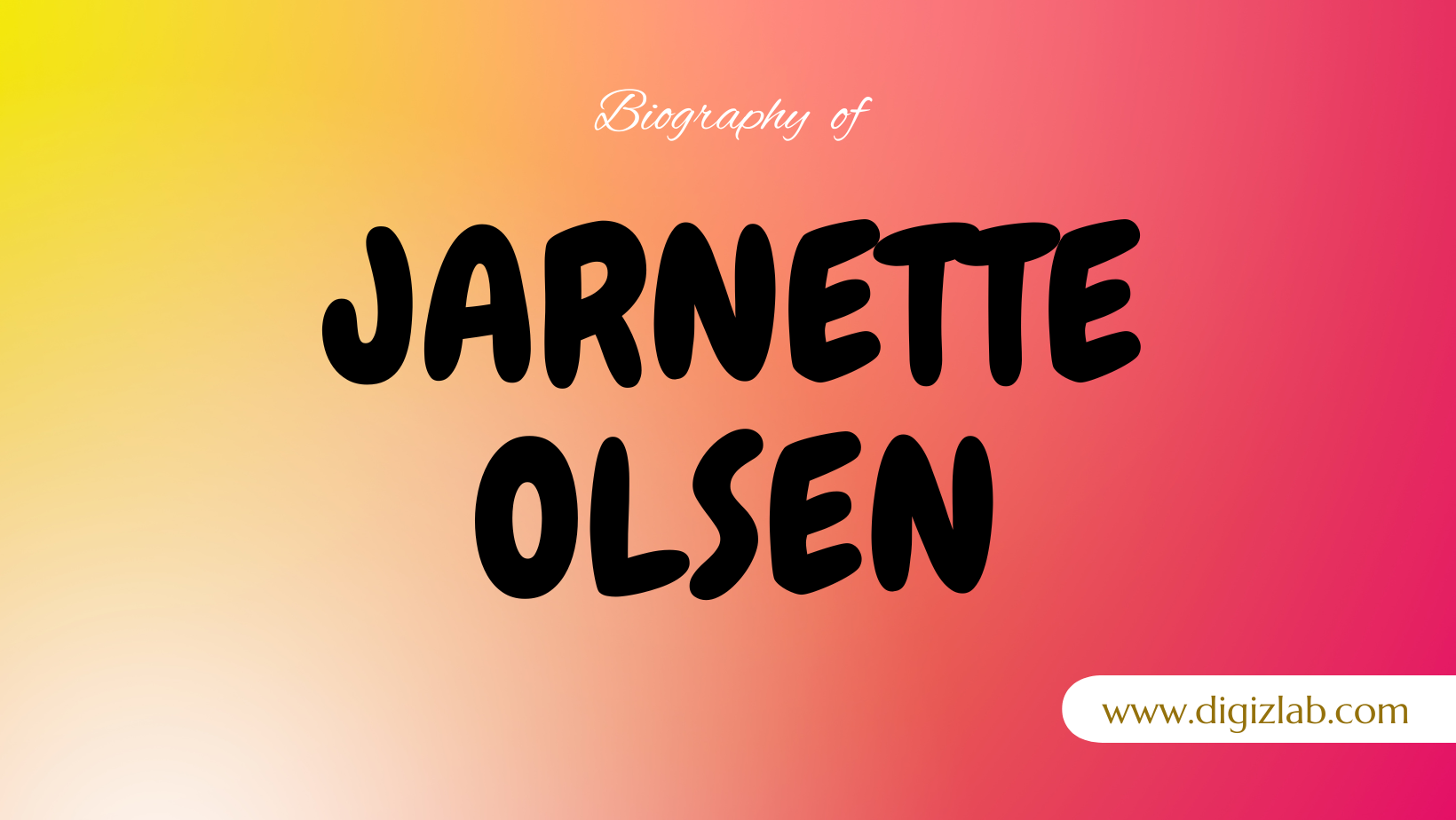 Jarnette Olsen Net Worth, Wife, Age, Height, Weight, Wiki