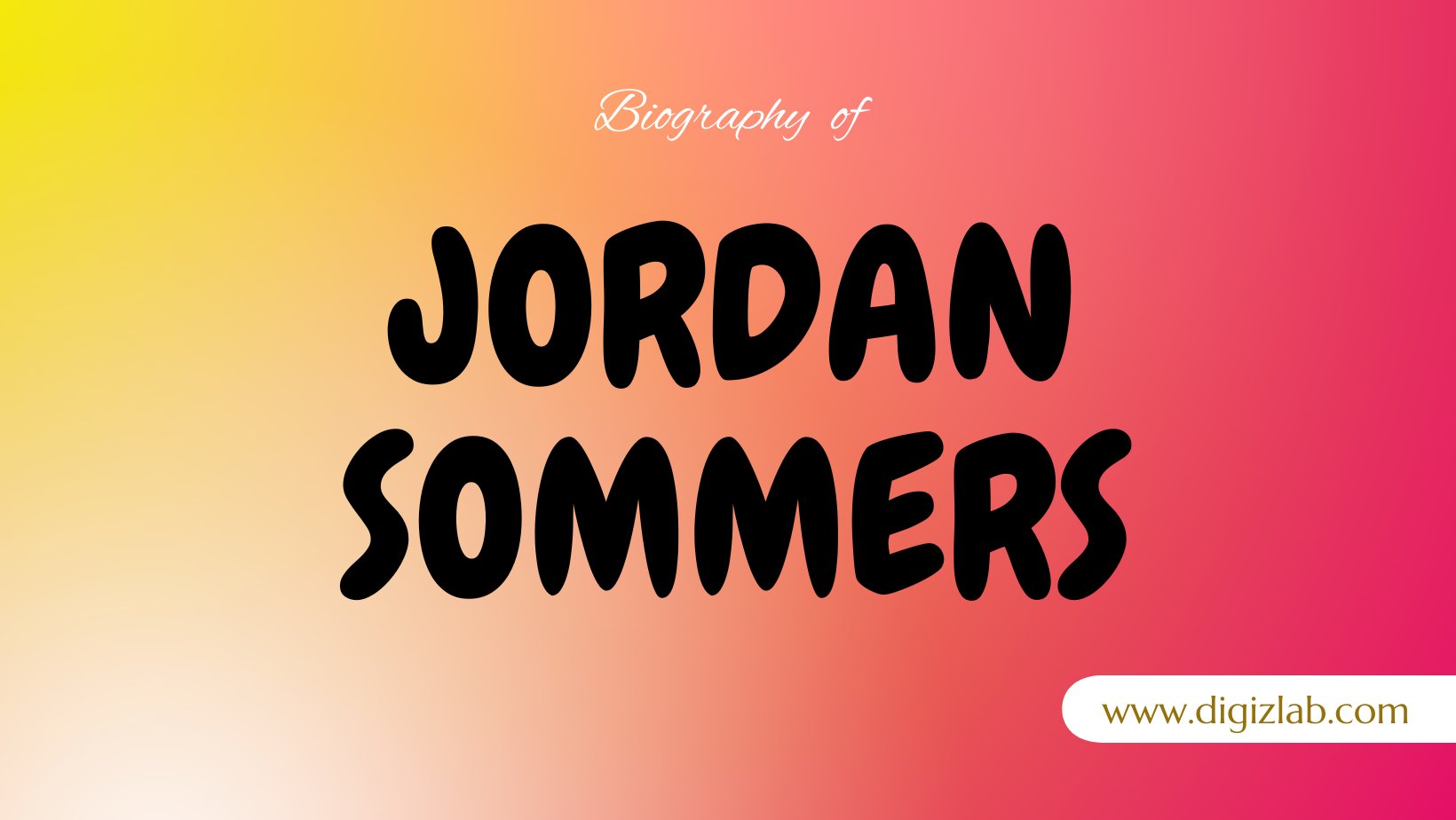 Jordan Sommers Net Worth, Wife, Age, Height, Weight, Wiki