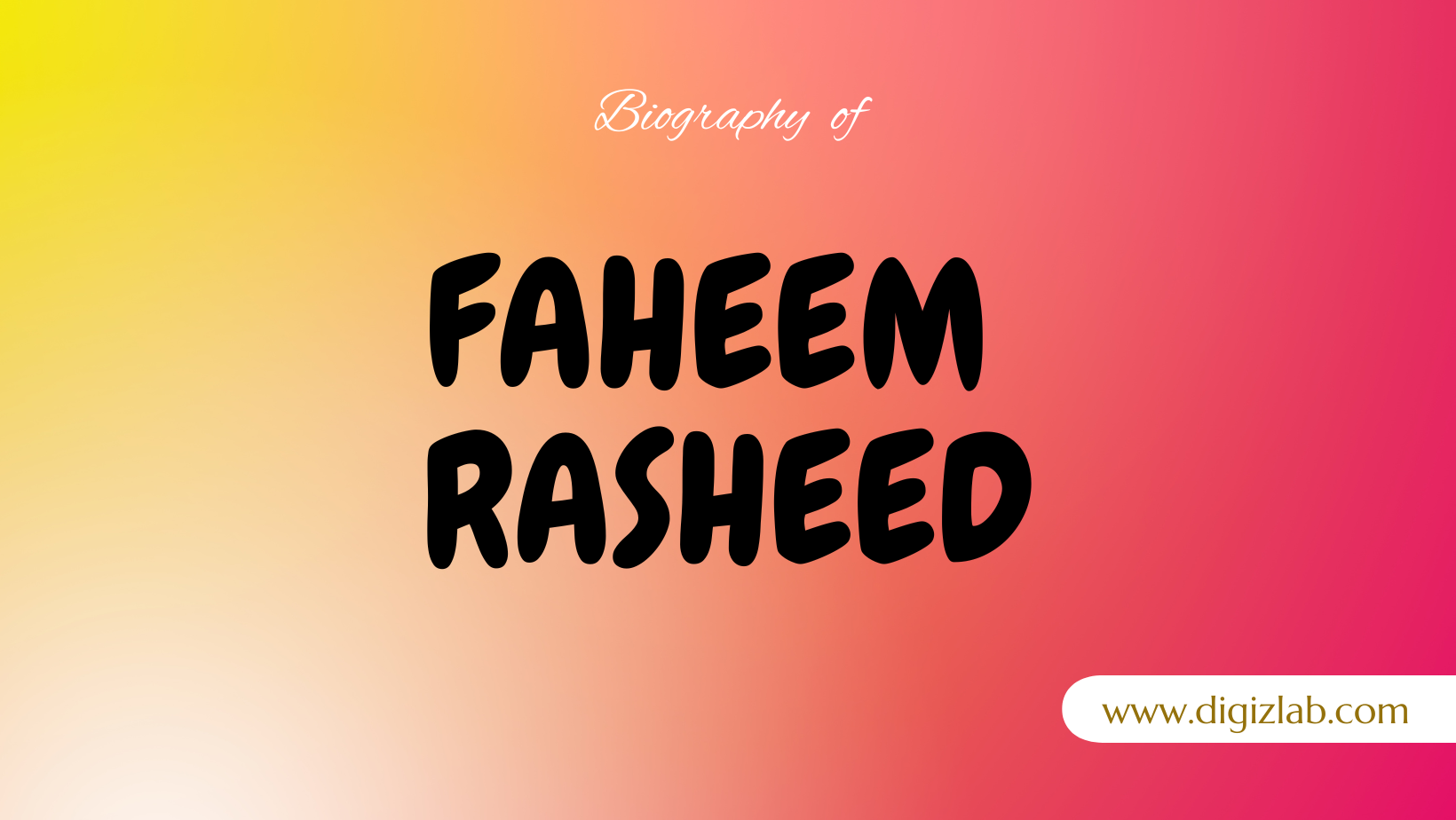 Faheem Rasheed Najm Net Worth, Wife, Age, Height, Weight, Wiki