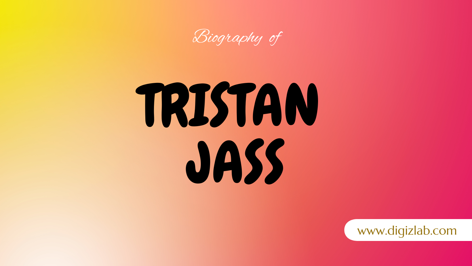 Tristan Jass Net Worth, Wife, Age, Height, Weight, Wiki